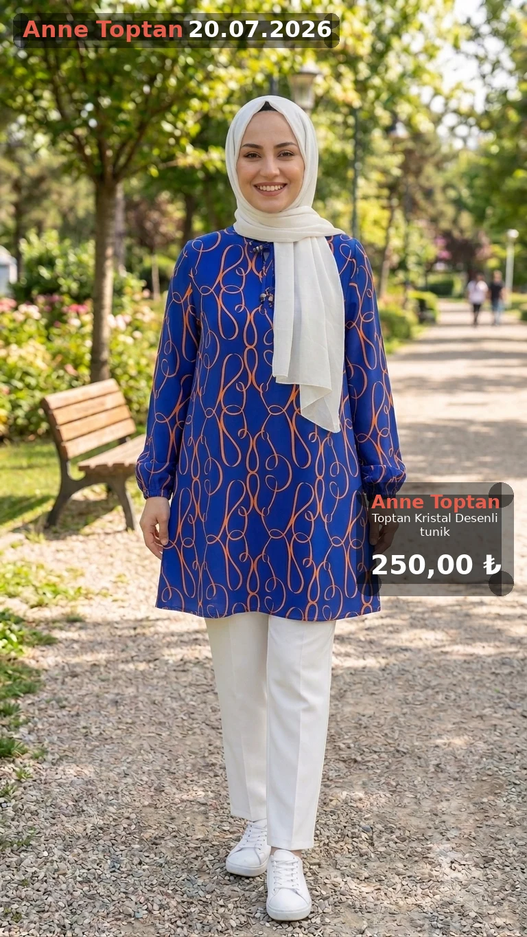 Toptan Kristal Desenli tunik — görsel 2