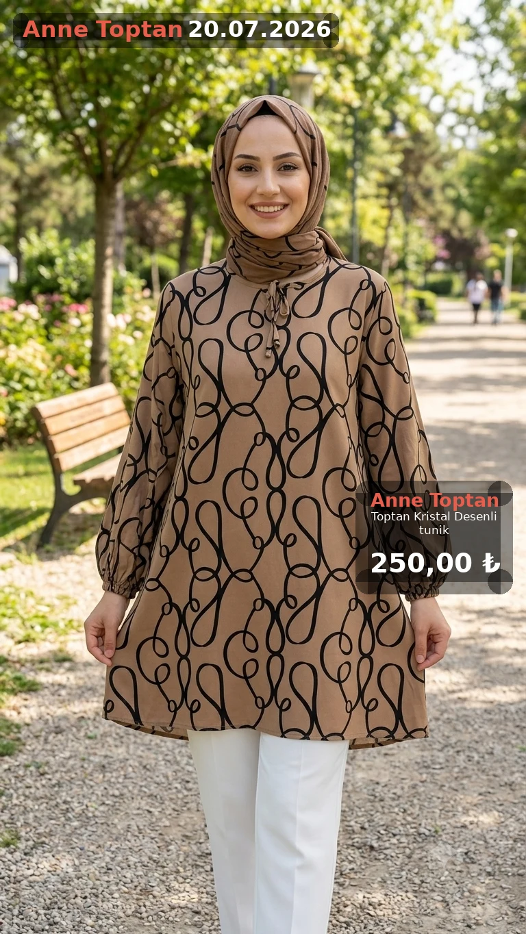 Toptan Kristal Desenli tunik — görsel 3