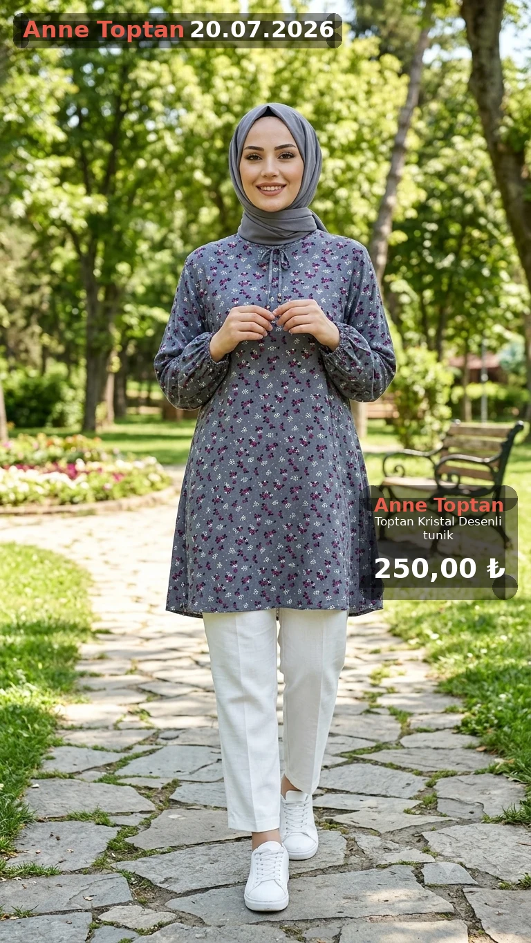 Toptan Kristal Desenli tunik — görsel 4