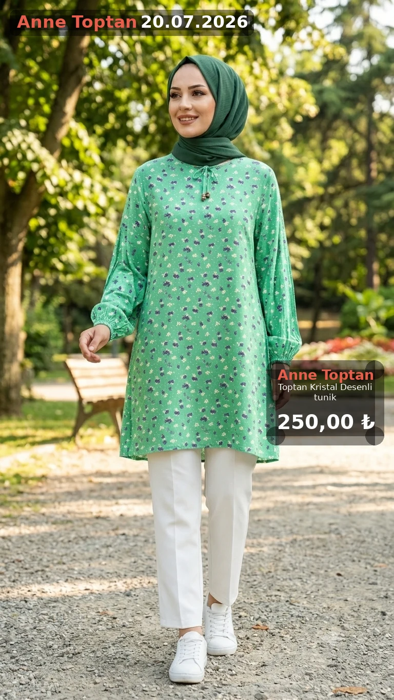 Toptan Kristal Desenli tunik — görsel 6