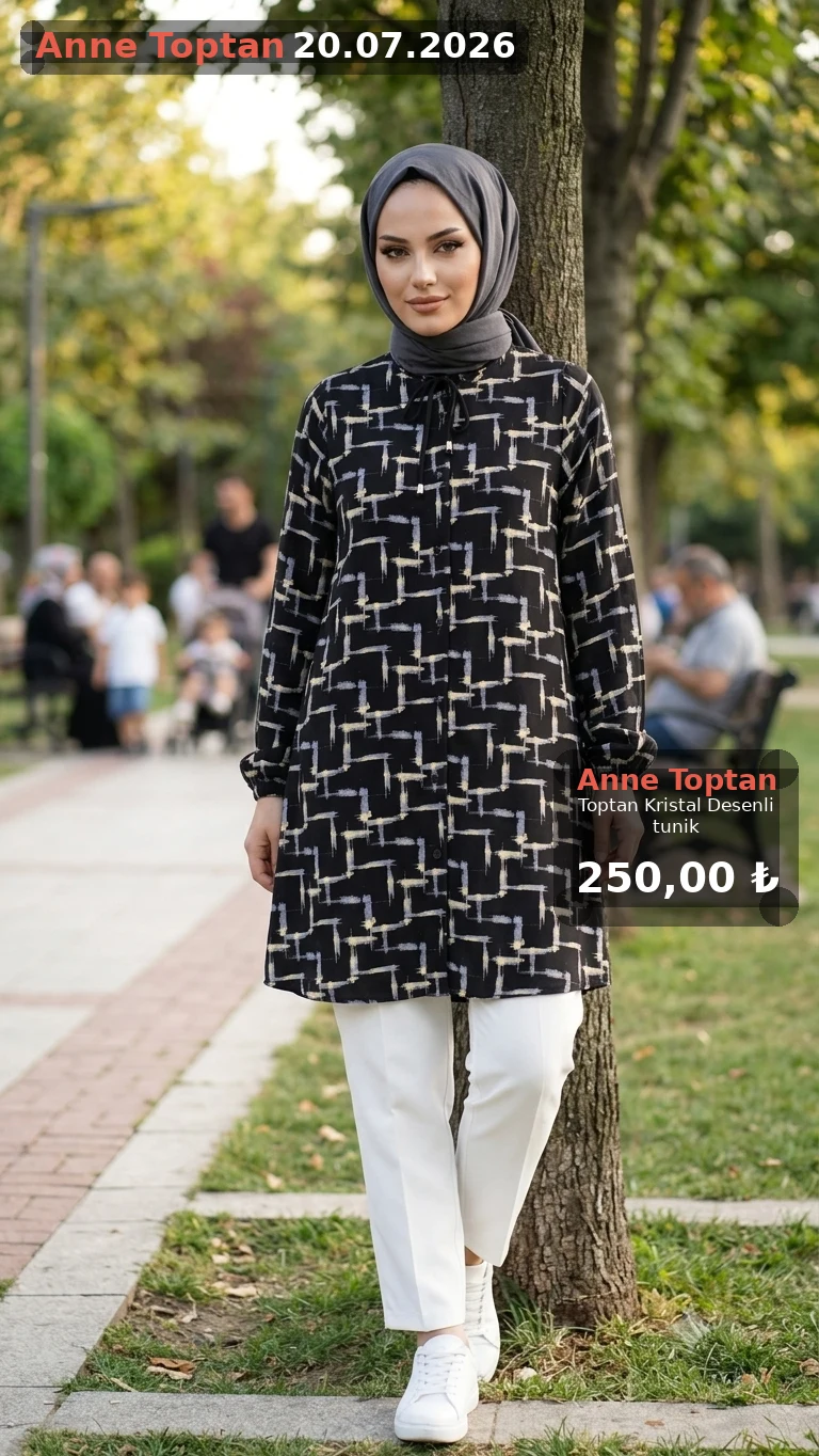 Toptan Kristal Desenli tunik — görsel 10