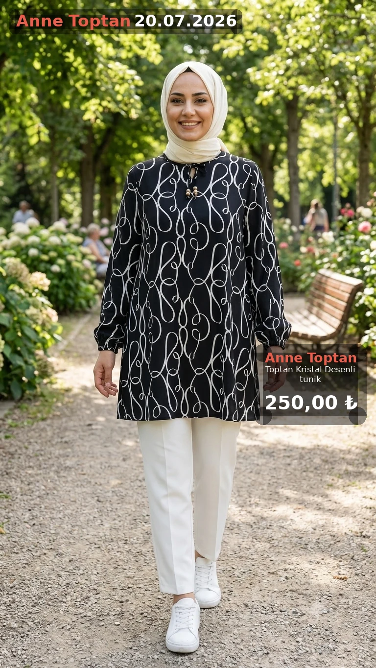 Toptan Kristal Desenli tunik — görsel 9