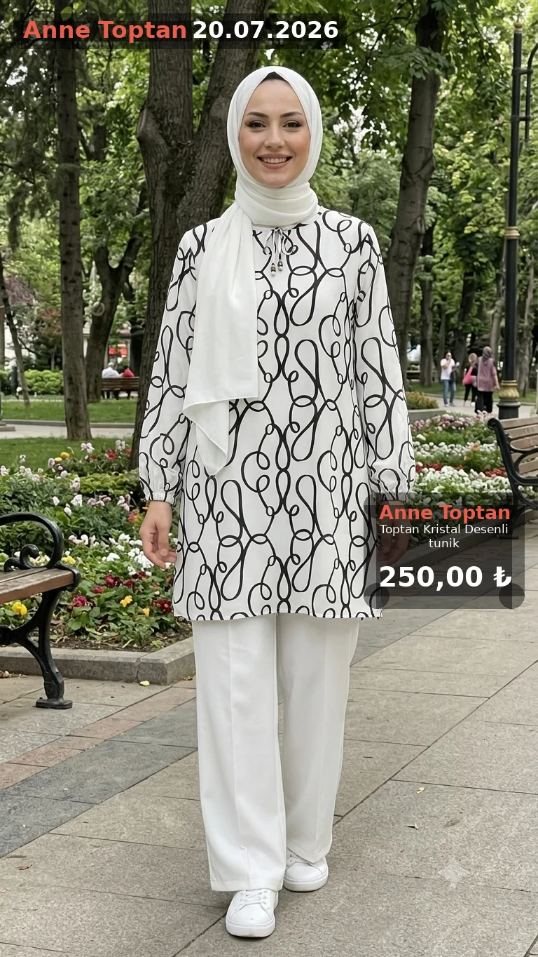 Toptan Kristal Desenli tunik