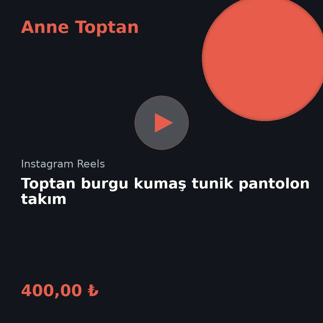 Toptan burgu kumaş tunik pantolon takım